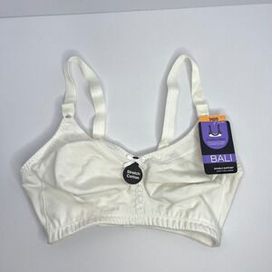 Bali Double Support Comfort-U‎ Back Wireless Bra 36DD (36E) White NWT